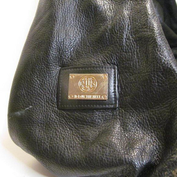 Below the Belt, Black Slouchy Hobo with Gold Grommets, Large - Picture 2 of 7